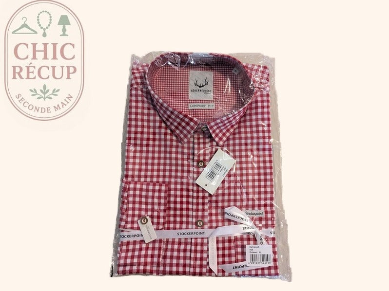 Chemise À Carreaux Stockerpoint - Xl - Rouge - Elrio-18