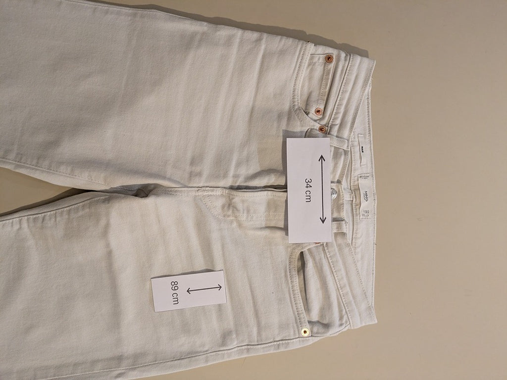 Jeans Droit Mango - 36 - Blanc - Ancuv-3
