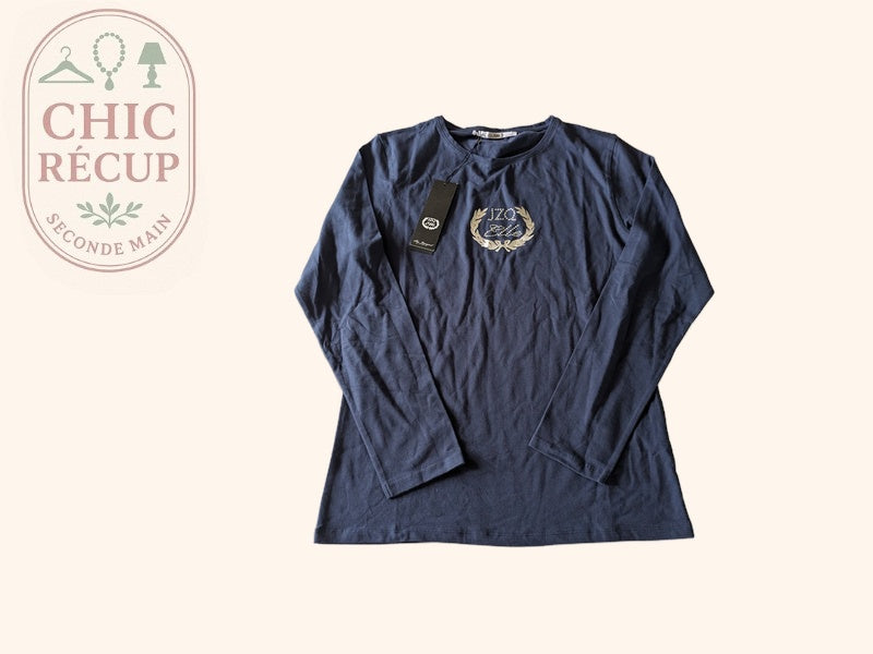 T-shirt manches longues Jzq Elle - 48 - Bleu marine