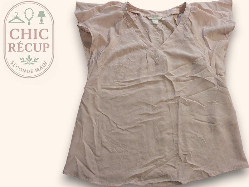 Blouse Manches Courtes H&m - S - Rose - Erbul-96