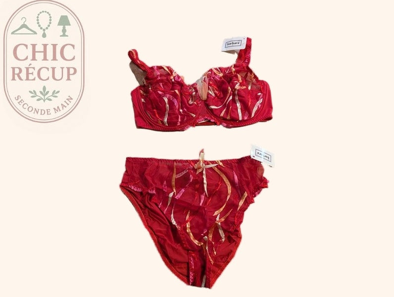 Ensemble de lingerie Barbara - 105e - Rouge