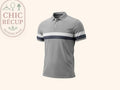 Polo gris rayé Pier One homme