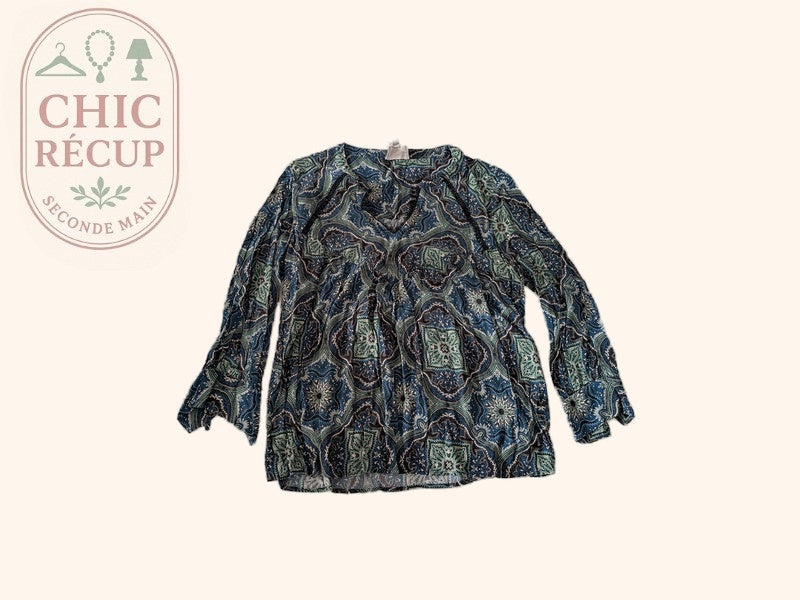Blouse Maison 123 - 38 - Bleu - motifs paisley