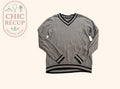 Pull col V Brice - M - Gris - Coton