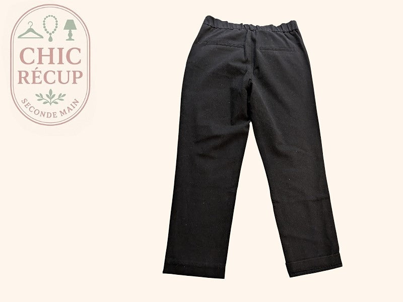 Pantalon Droit Zara - S - Noir - Vabar-06