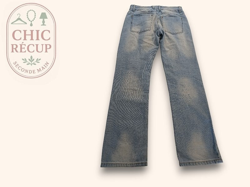 Jeans Coupe Droite Sismix - M - Bleu Clair - Qubur-28