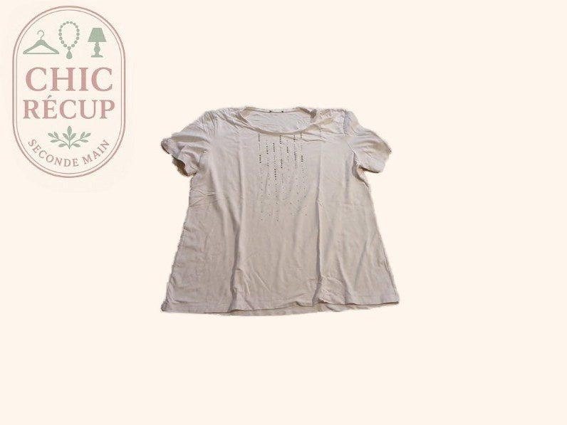 T-shirt - Un Jour Ailleurs - L - Blanc - Qubur-146
