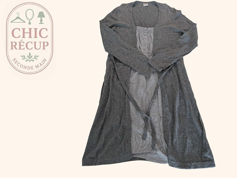 Cardigan Esprit - Xl - Gris - Olhat-60
