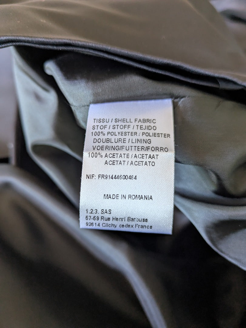 Manteau 1.2.3 - 40 - Navy - Col Rond Satiné