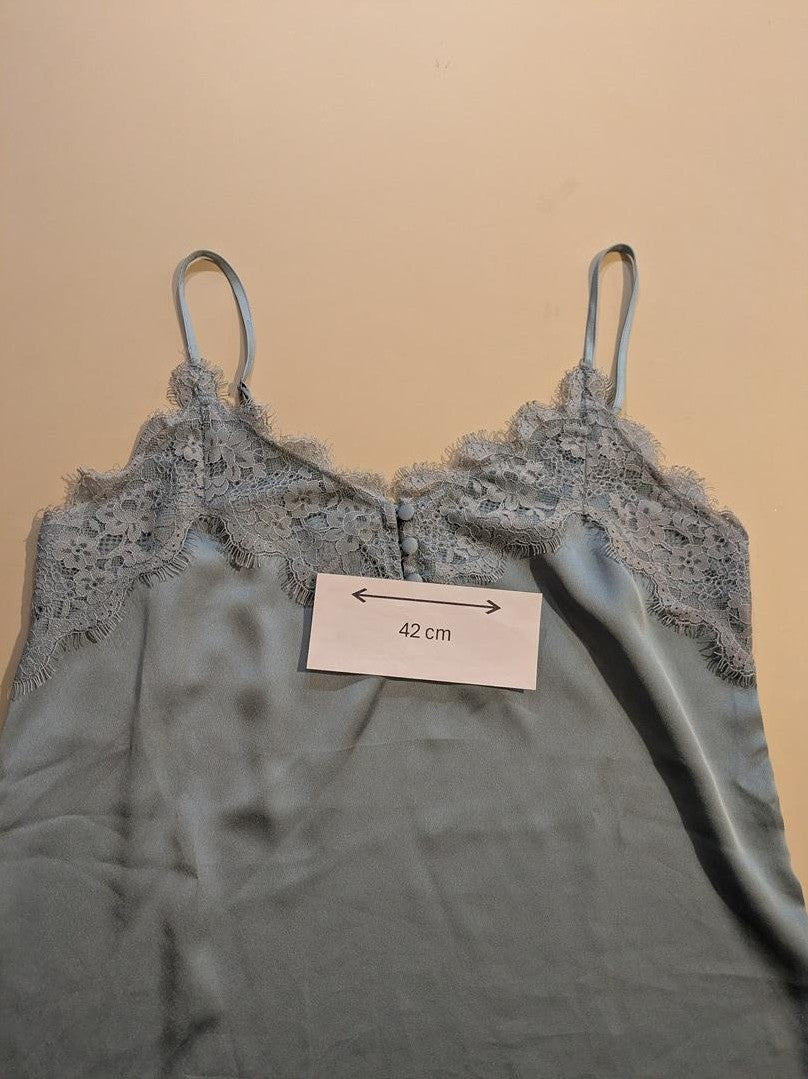 Débardeur Abercrombie & Fitch - S - Bleu - Top dentelle