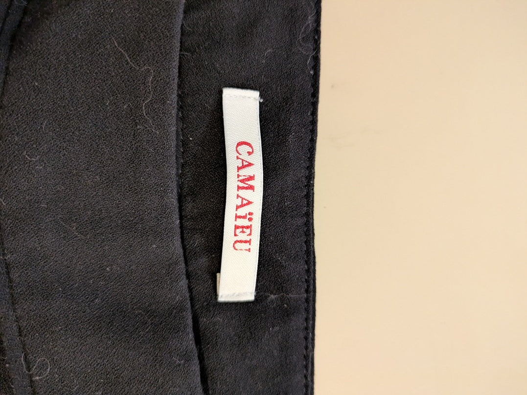 Pantalon À Jambes Larges Camaïeu - 38 - Noir - Mache-15