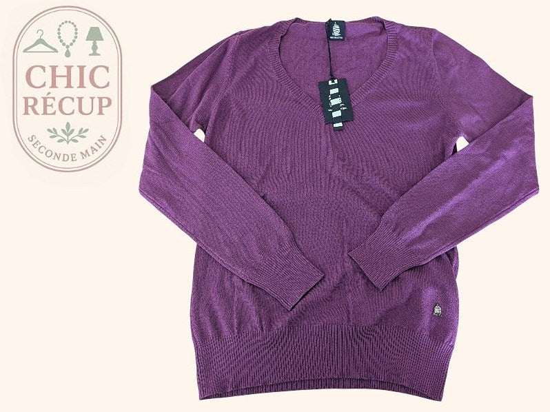 Pull Col V Marina Yatching - Xl - Violet - Labag-62