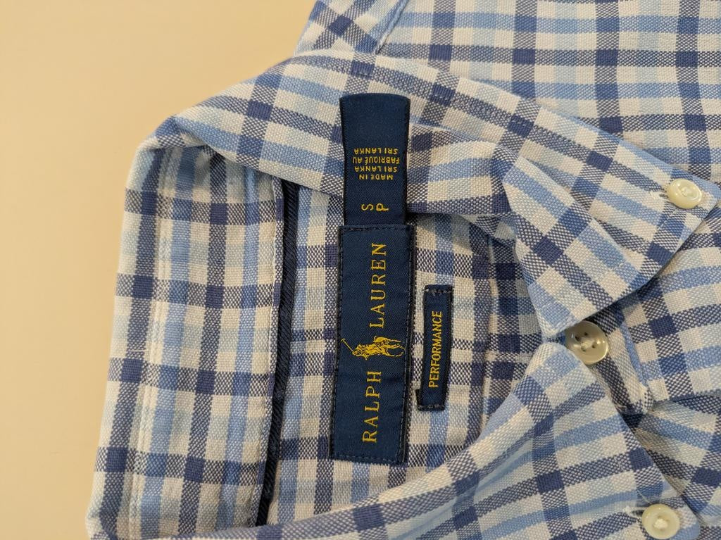 Chemise Ralph Lauren à carreaux bleus pour homme