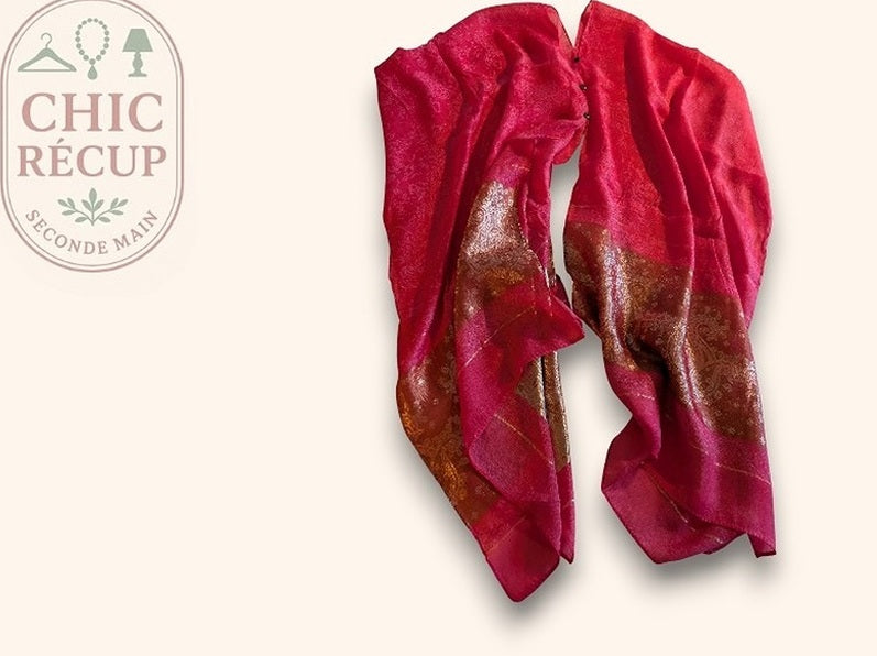 Écharpe Soie Sans Marque - Taille Unique - Rouge - Brhal-98