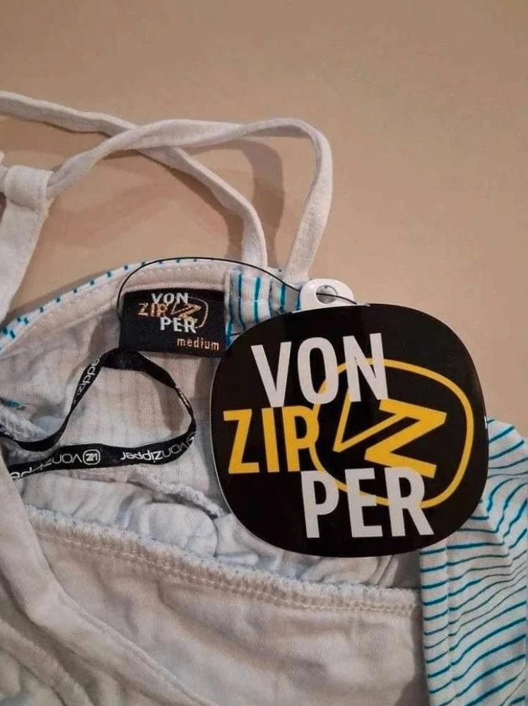 Debardeur Von Zipper - S - Blanc, Bleu Clair - Dapav2