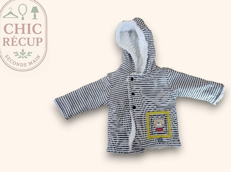 Vestes Polaire La Compagnie Des Petits - 3-6 Mois - Gris, Blanc
