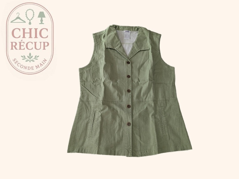Veste Sans Manche Damart - Xl - Vert - Labag-337