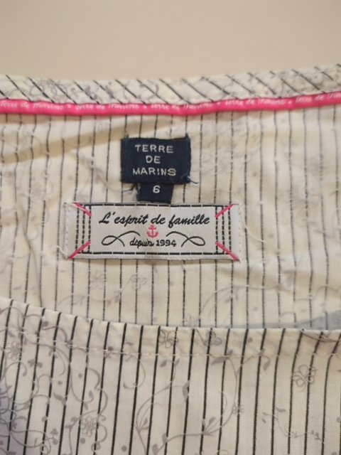 Blouse ¾ - Terre De Marins - S - Blanc - Qubur-153
