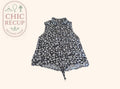 Chemisier Sans Marque - M - Noir - Floral à nouer
