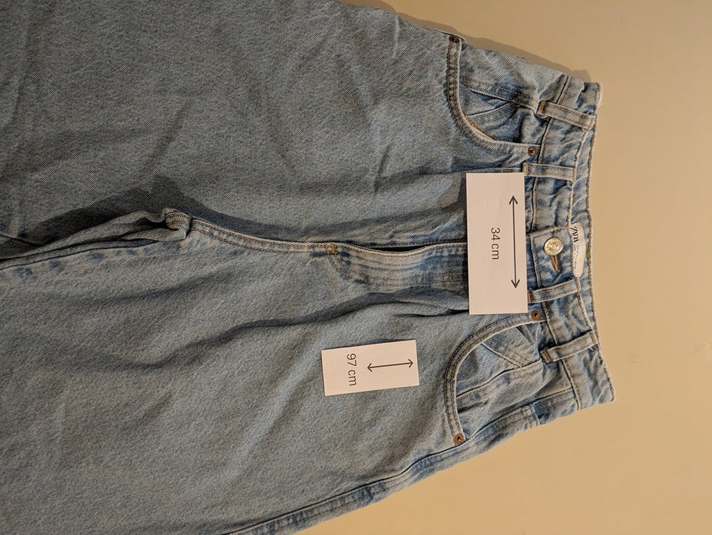 Jeans Evase Zara - 34 - Bleu - Shbad-108