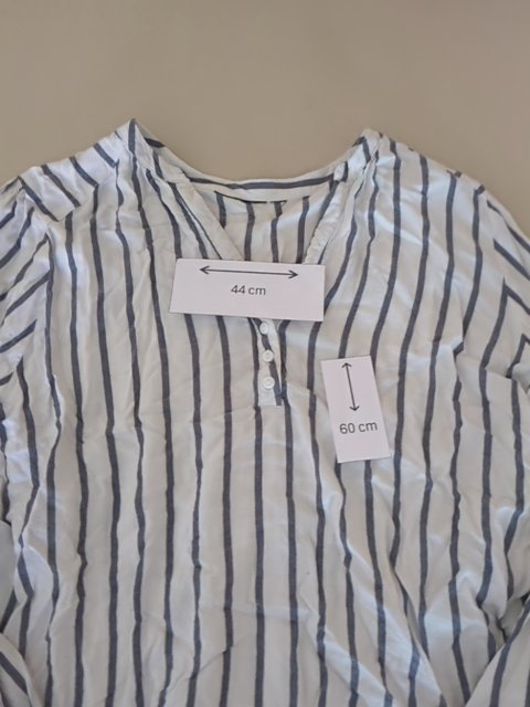 Blouse Promod - S - Bleu - Rayée