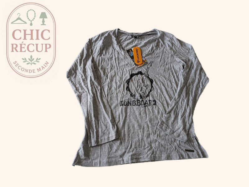 T-shirt Longboard - Xl - Gris - Labag-404