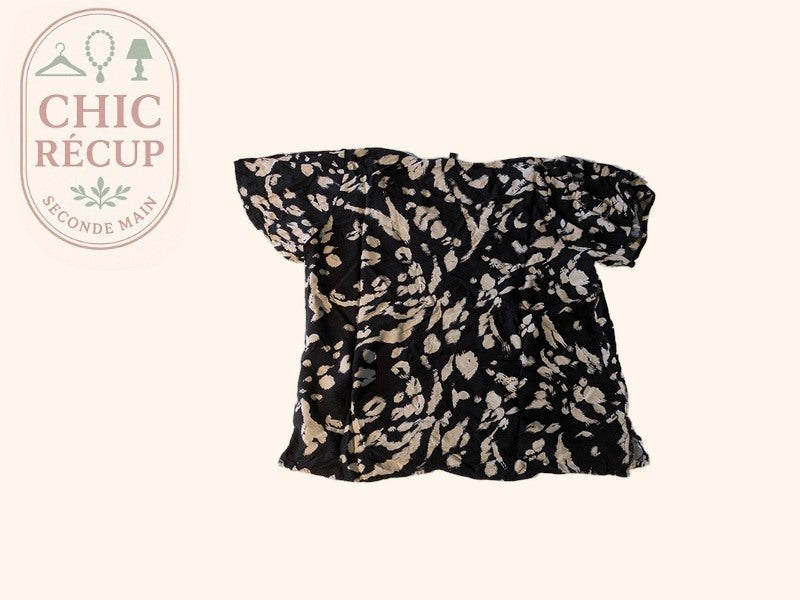 Blouse Vero Moda - M - Noir Et Beige - Lubel-33