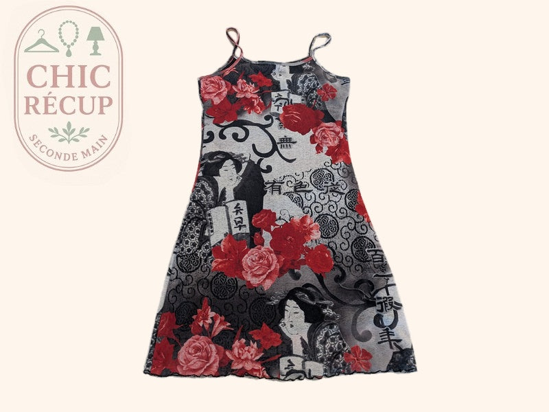 Robe Good Look Paris - Taille unique - Gris/rouge