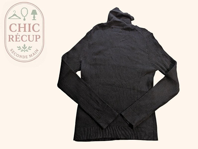 Pull Col Roulé Primark - L - Noir - Shbad-86