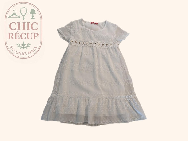 Robe Courte Tissaia - 6 Ans - Blanc - Audeb-11