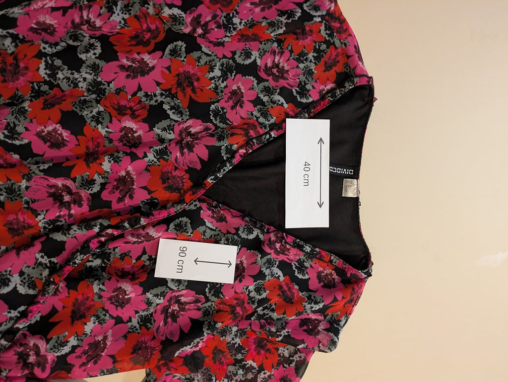Robe Divided - 46 - Noir - Fleurs