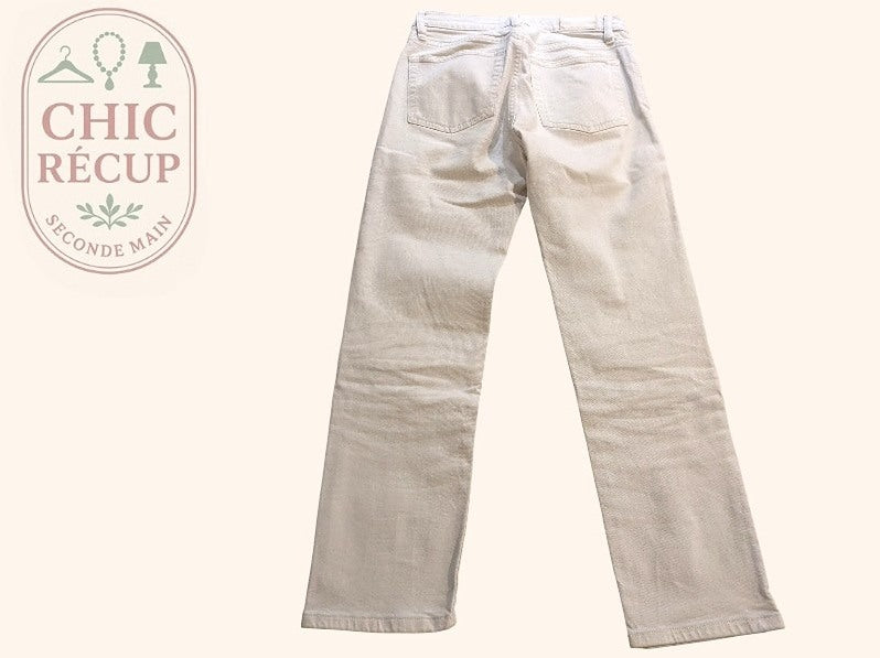 Jeans Droit Mango - 36 - Blanc - Ancuv-3