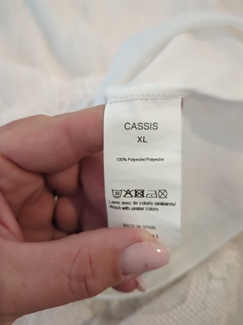 Blouse - Cassis - Xl - Blanc - Sasch-14