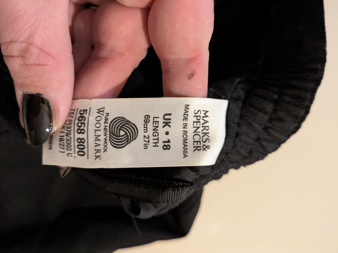 Jupe Midi Marks & Spencer - 18 - Noir - Labag-184