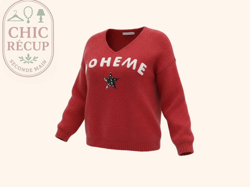 Pull D'hiver Made In Italy - Xl - Rouge - Lubel-43