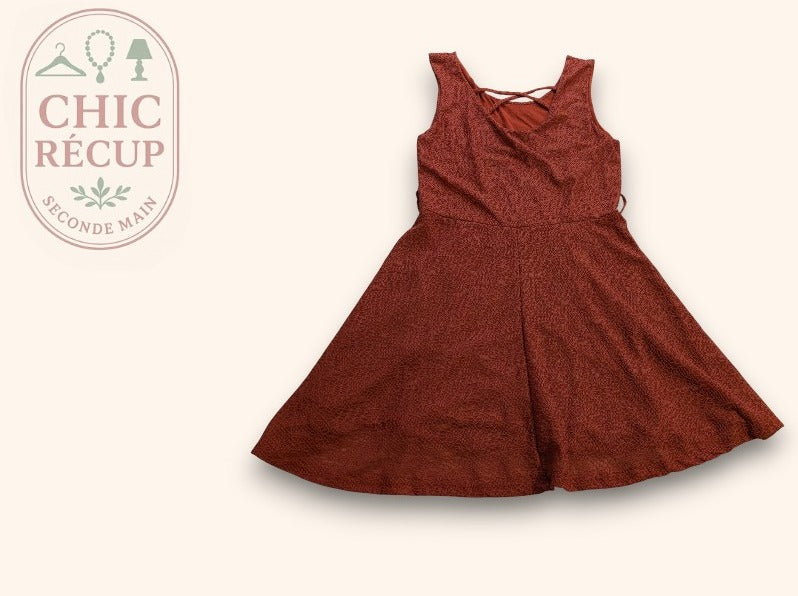 Robe Casual Made In Italy - 38 - Bordeaux - Qubur-122