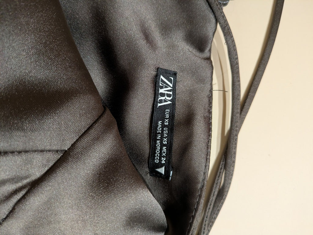 Robe Longue Zara - Xs - Gris - Amfat-41