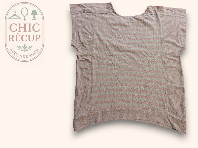 Blouse Cache Cache - S - Crème, Rose - Qubur-67
