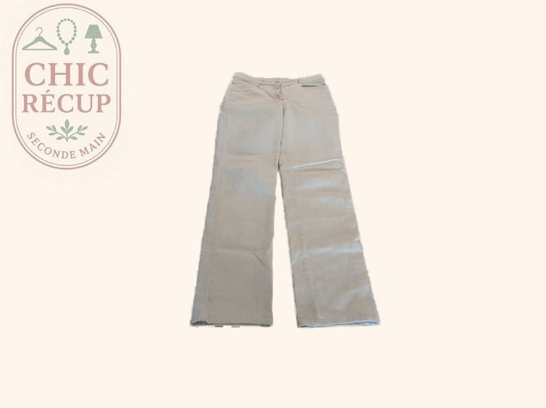 Pantalon Droit - Zerres - Fr 40 - Crème - Macar-15