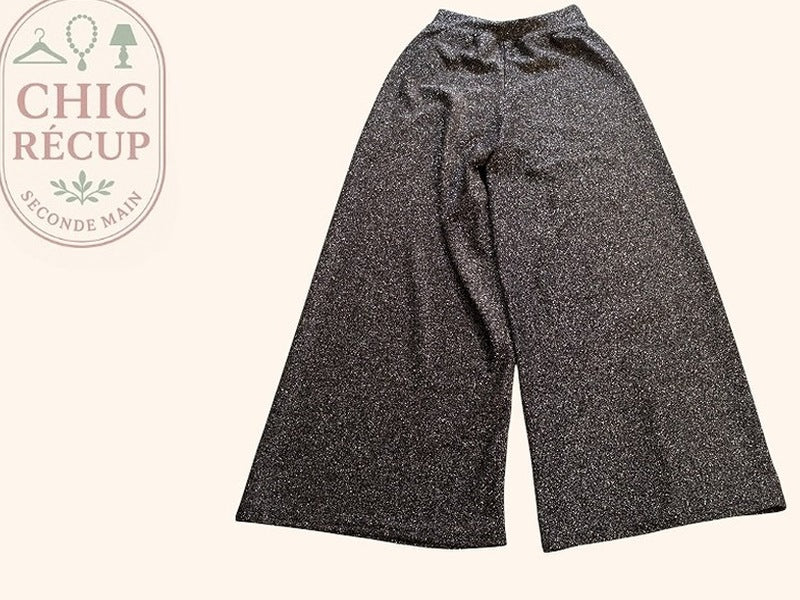 Pantalon A Jambes Large Sans Marque - S - Argenté - Brhal-