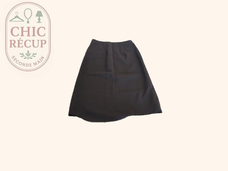 Jupe Longueur Genou - Max Mara - Fr 36 - Marron - Macar-19