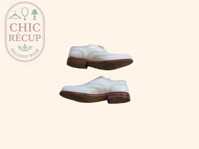 Chaussures à lacets - Bowen - 37.5 - Blanc - Brogues