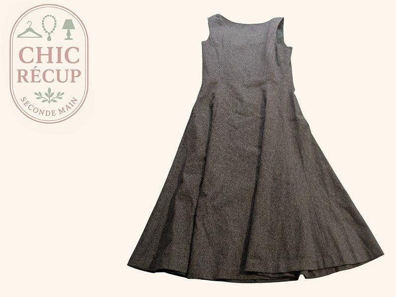 Robe Midi Ralph Lauren - S - Gris - Casor-4