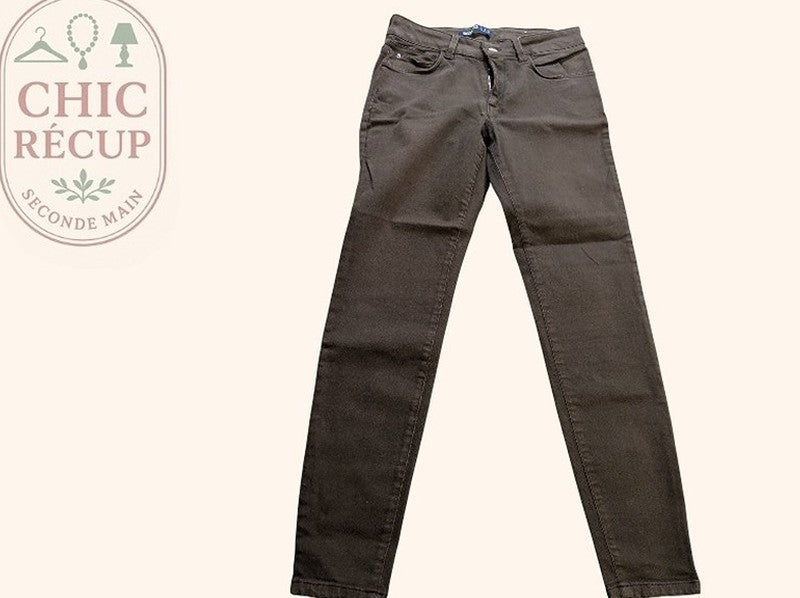 Jeans Skinny Zara - 40 - Marron - Paval-55