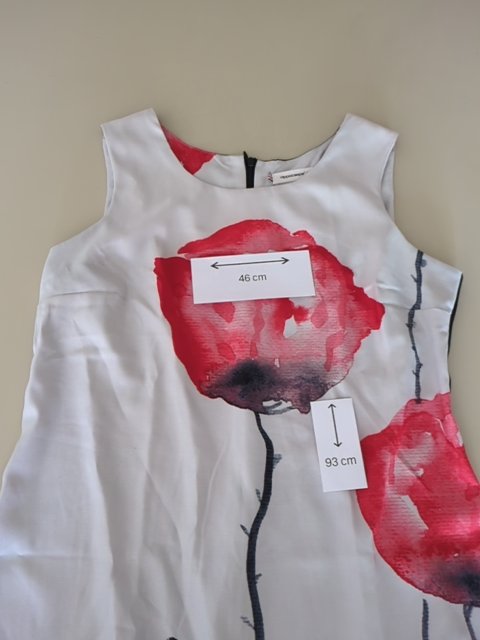 Robe d'été Hippocampe - Fr 42 - Blanc - Coquelicot