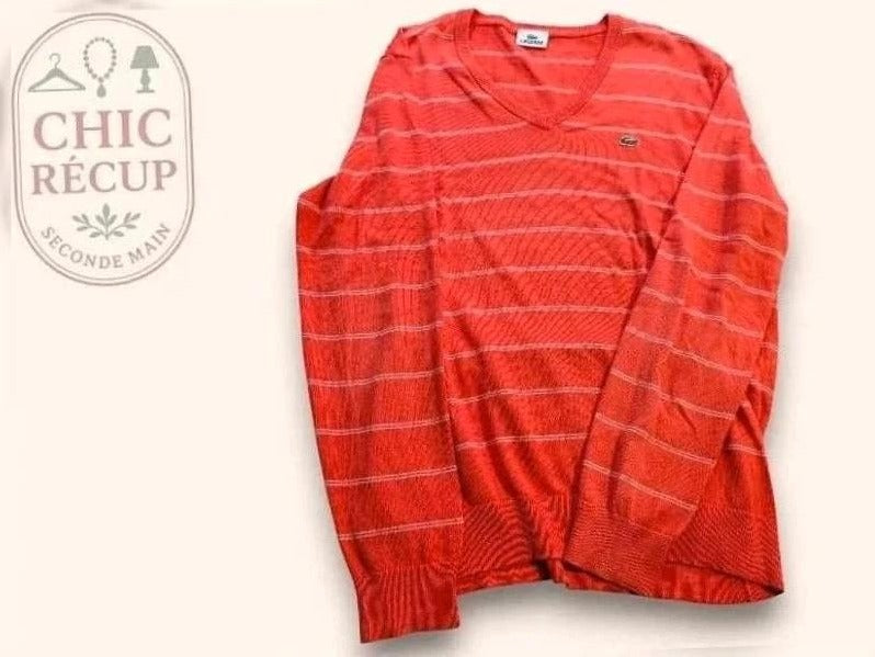 Sweat Col V Lacoste - Xxl - Corail - Phleg-04