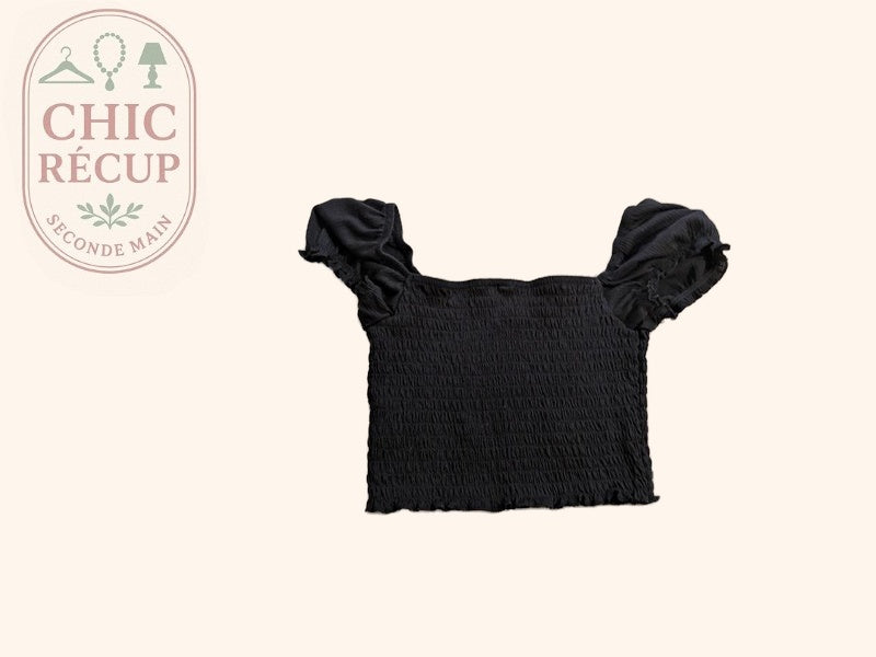 Crop top H&m Divided - S - Noir - Smocké
