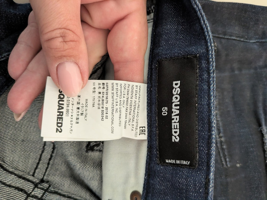 Jeans Coupe Droite Dsquared2 - L - Marine - Thgen-109