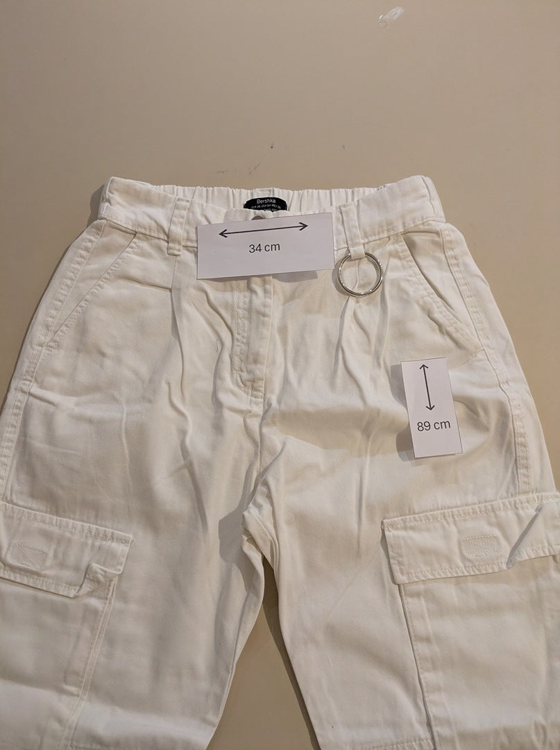 Autre Pantalon Bershka - S - Blanc - Shbad-28