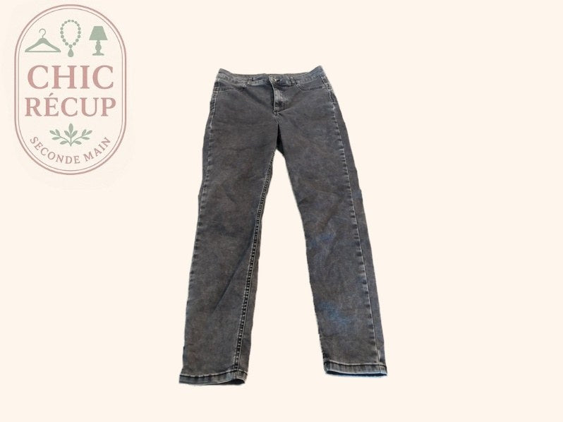 Jean skinny Calzedonia - L - Gris - Délavé